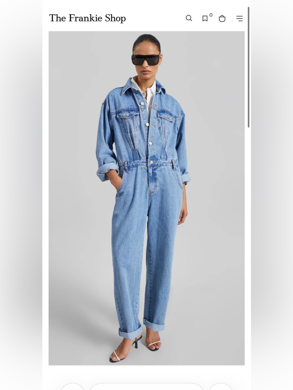The Frankie Shop Light Blue Denim Jumpsuit